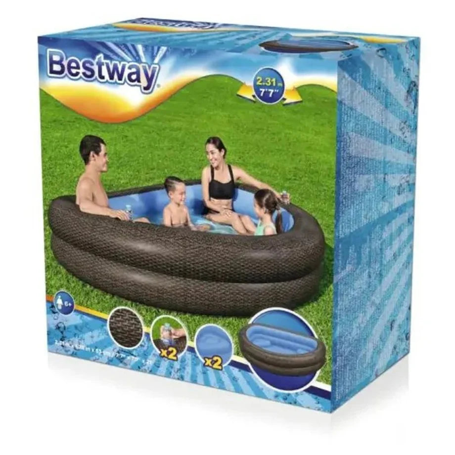 Bestway TruPrint Wicker Family Pool (2.31 m x 1.78 m x 53 cm)