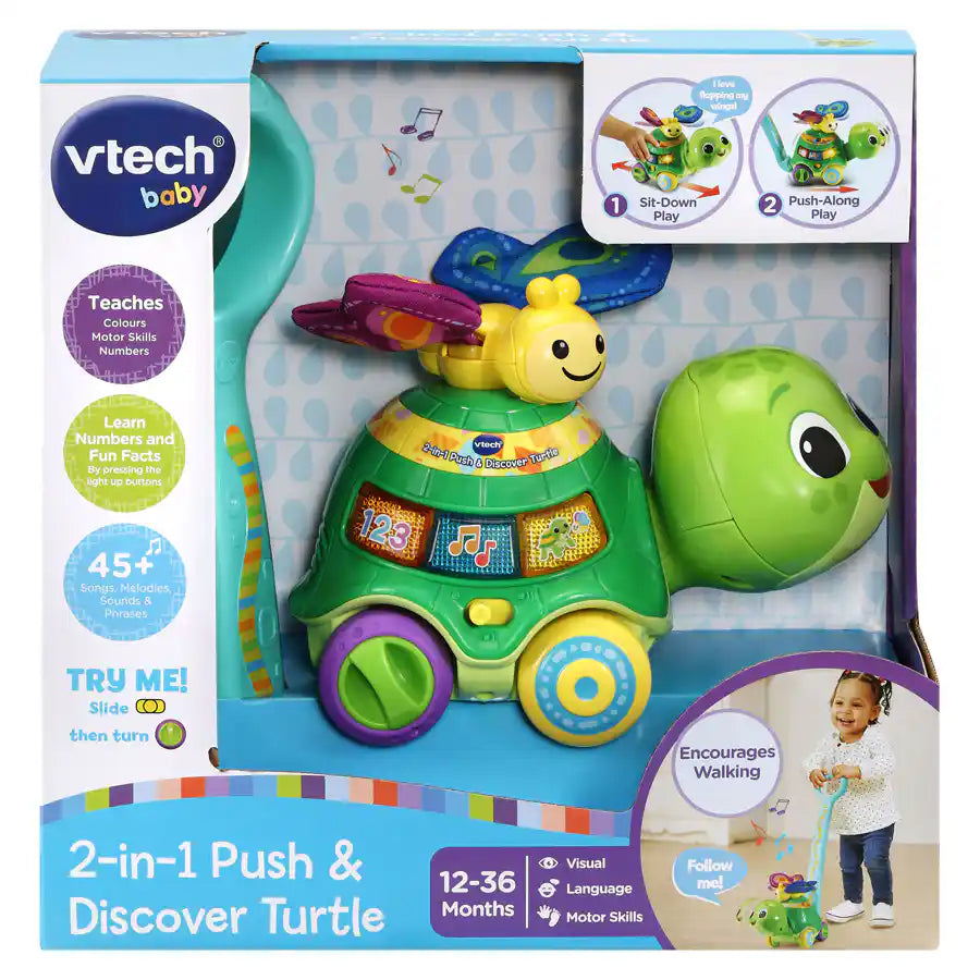 Vtech 2-In-1 Push & Discover Turtle Vtech 2-In-1 Push & Discover Turtle