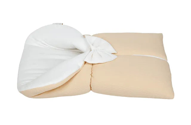 Little Angel White & Grey Sleeping Bag White W/Bow (Biege)