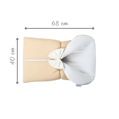 Little Angel White & Grey Sleeping Bag White W/Bow (Biege)