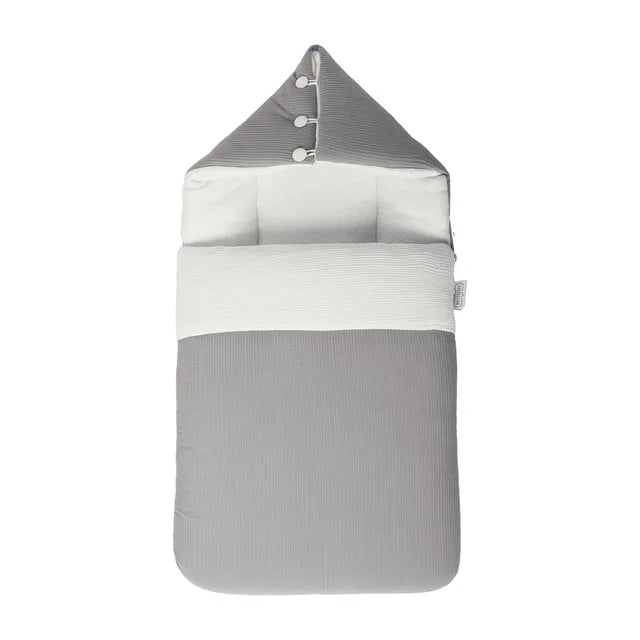 Little Angel White&Grey 2-in-1 Bamboo Cushioned Baby Sleeping Bag (Grey)