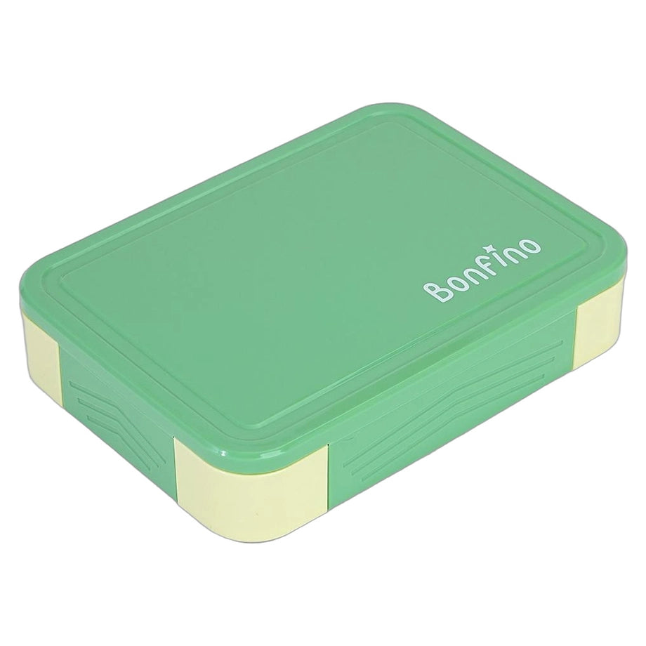 Bonfino Multi-Compartment Lunch Box Set (Green & Yellow)