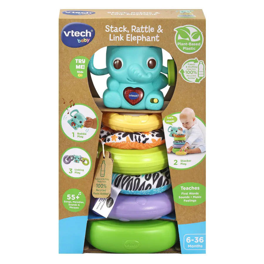 Vtech Stack, Rattle & Link Elephant Vtech Stack, Rattle & Link Elephant