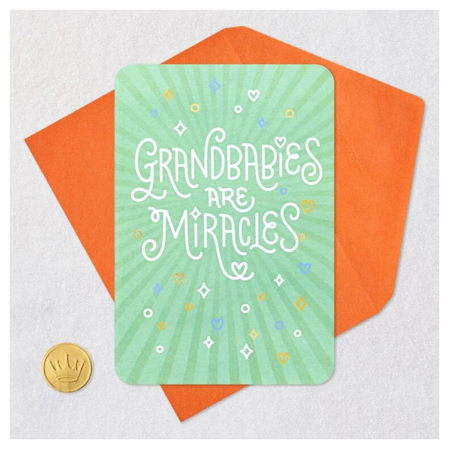Hallmark Grandbabies Are Miracles New Baby Card for Grandparents