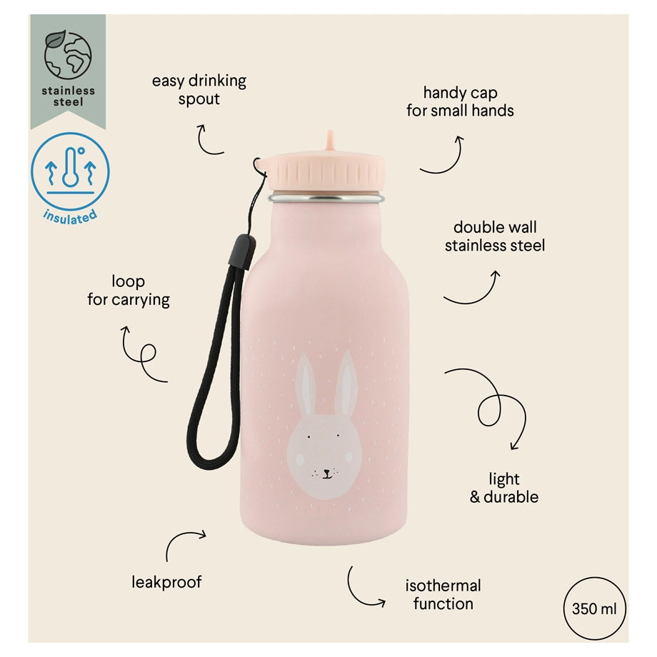 Trixie Double Wall Insulated Water Bottle 350ml (Mrs Rabbit)