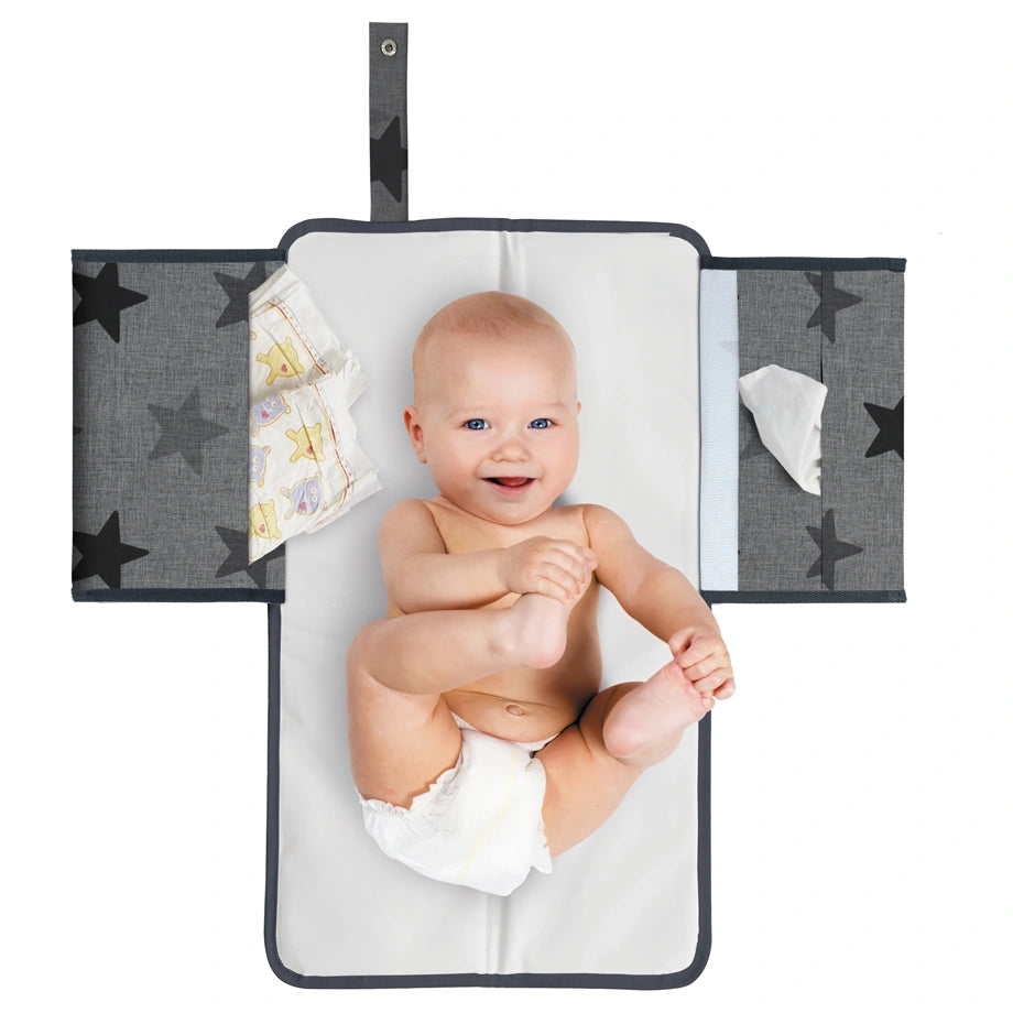 Dooky 3 in 1 Diaper Changing Pack (Grey Stars)