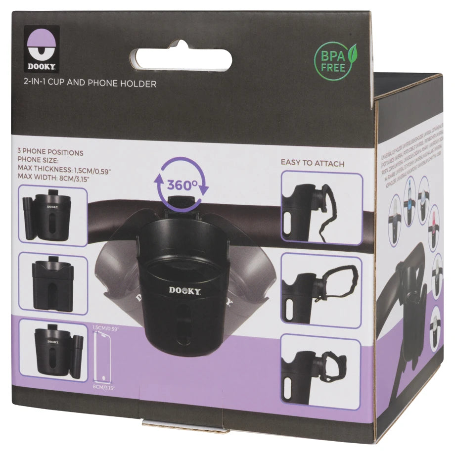 Dooky 2 in 1 Cup and Phone Holder