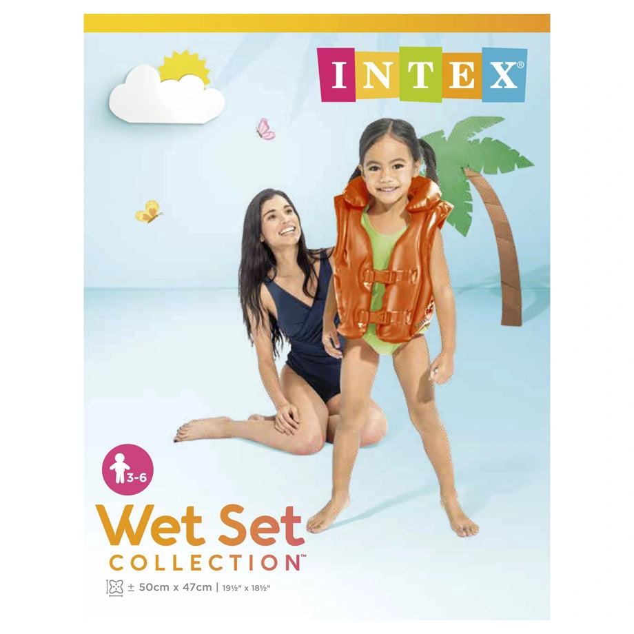 Intex Deluxe Swim Vest Ages 3 to 6 with Collar