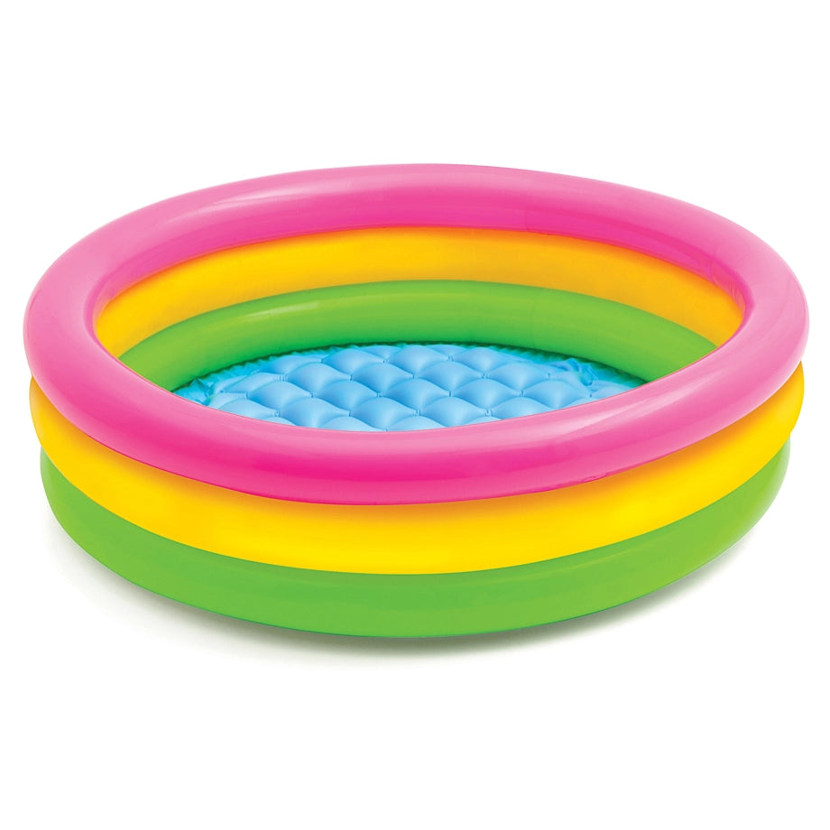 Intex Sunset Glow Baby Pool 3 Ring Inflatable Floor