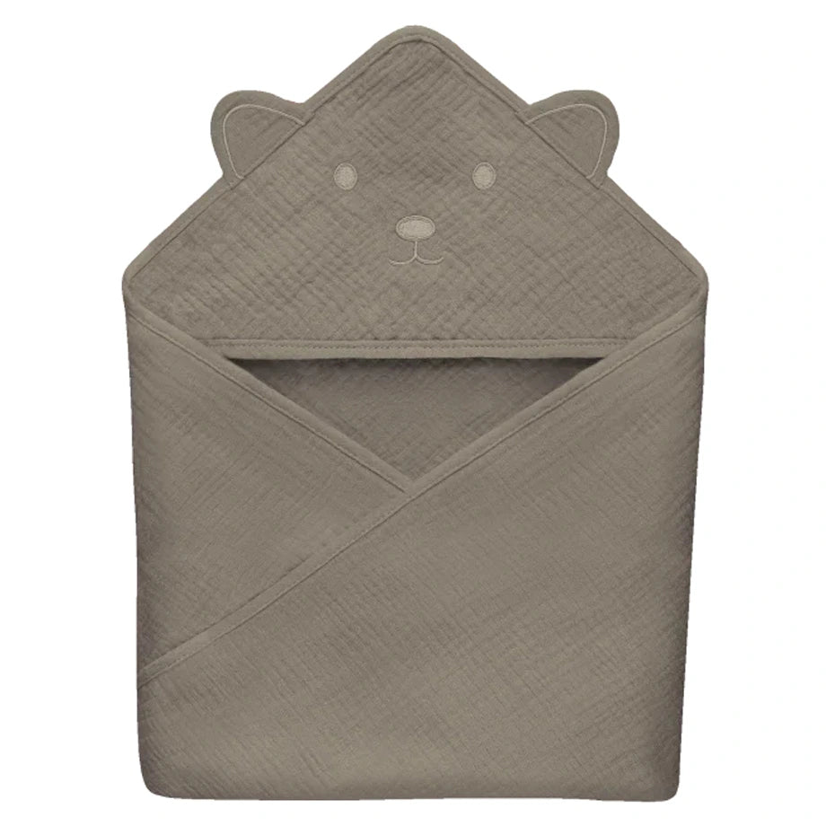 Lionelo Muslin Hooded Towel (Beige Cappuccino)