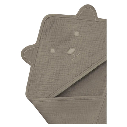 Lionelo Muslin Hooded Towel (Beige Cappuccino)