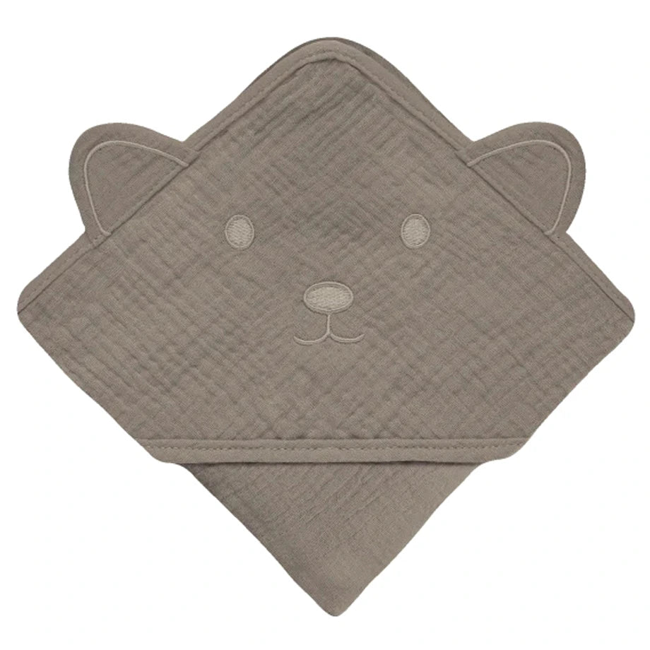 Lionelo Muslin Hooded Towel (Beige Cappuccino)