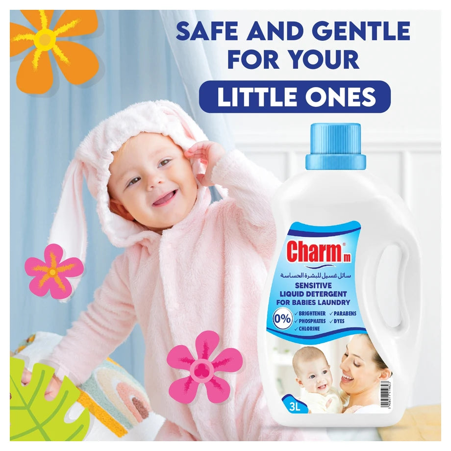 Charmm Sensitive Liquid Detergent for Babies 3L