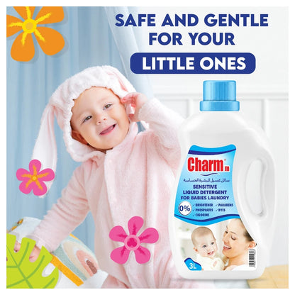 Charmm Sensitive Liquid Detergent for Babies 3L