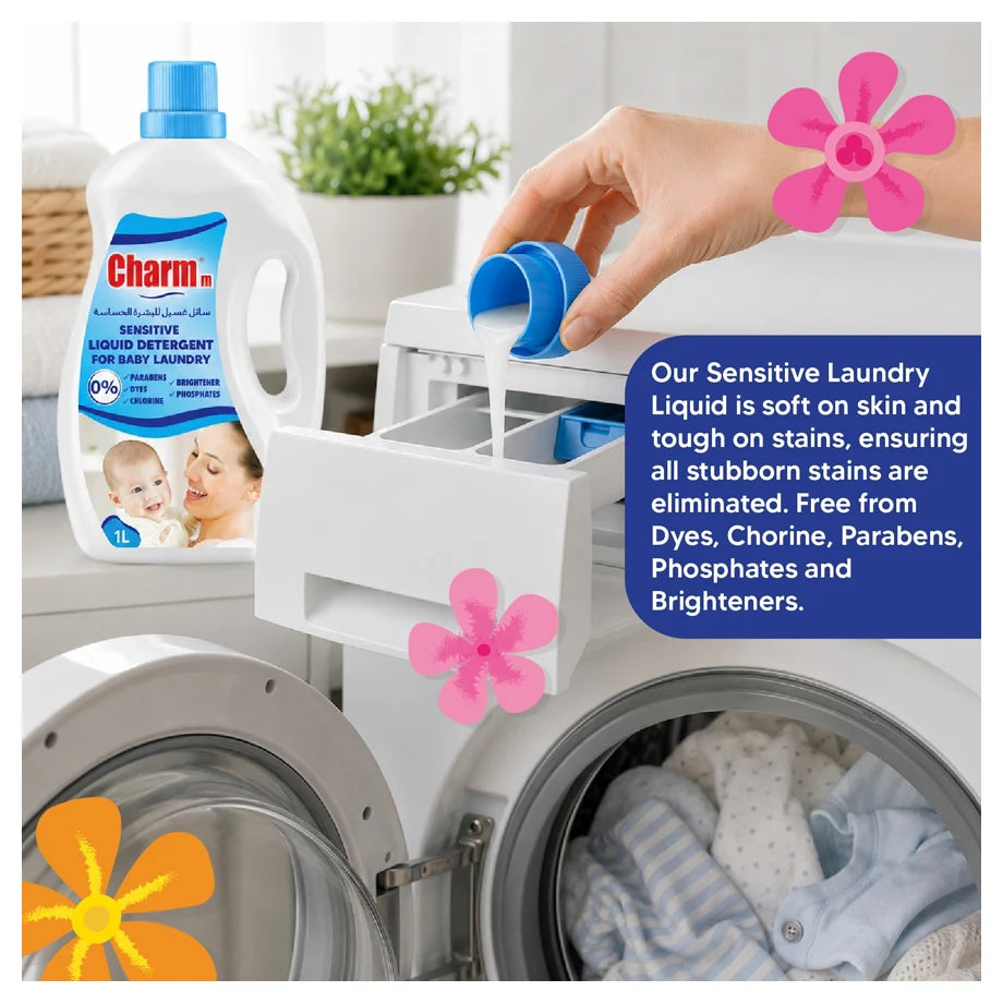 Charmm Sensitive Liquid Detergent for Babies 3L