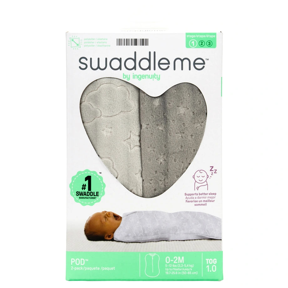 Ingenuity SwaddleMe Velboa Pod 0-2 Months (Clouds & Stars)