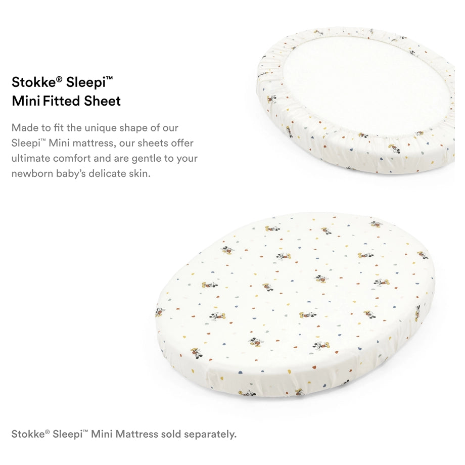 Stokke Sleepi Mini Fitted Sheet V3 (Mickey Celebration)