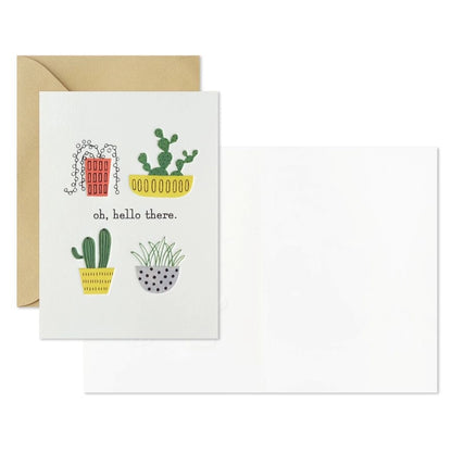 Hallmark Hello Cactus Blank Note Card