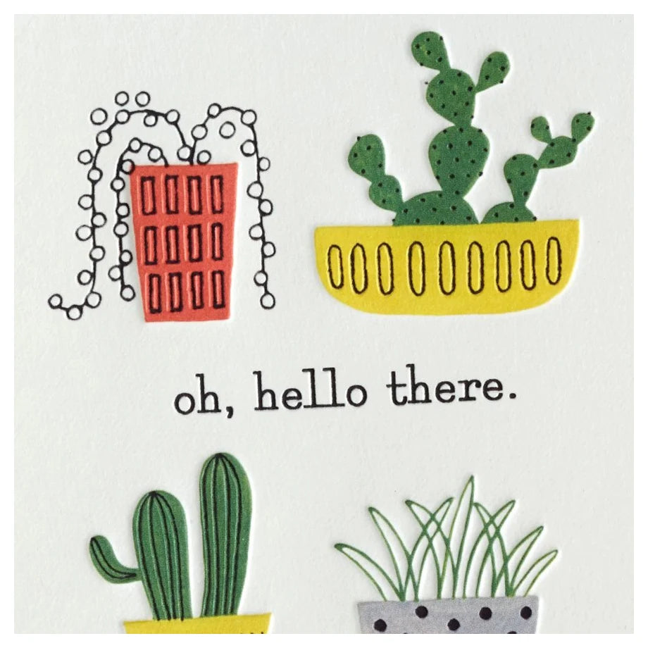 Hallmark Hello Cactus Blank Note Card