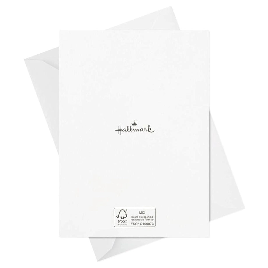Hallmark Floral Stripe Vase Blank Note Card