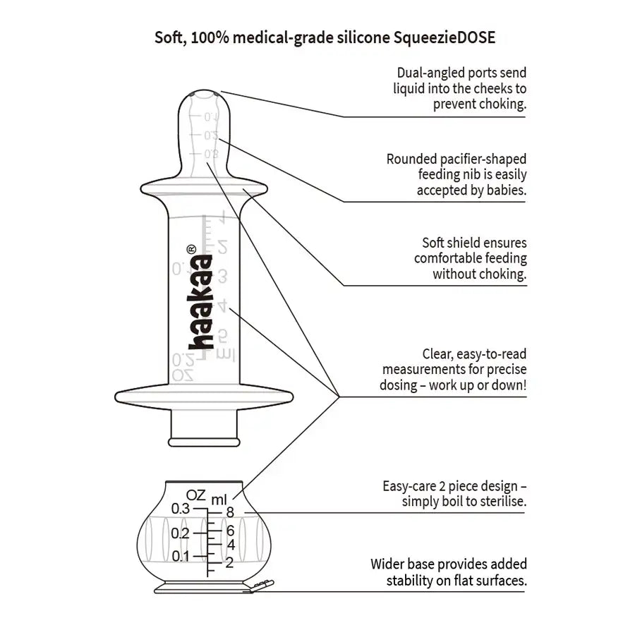 Haakaa SqueezieDose Silicone Medicine Dispenser