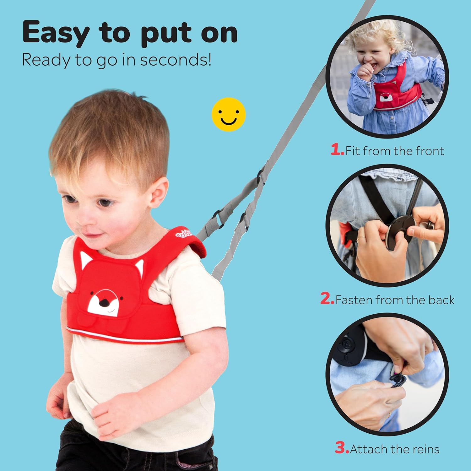 Trunki Toddlepak Walking Reins/Safety Harness (Felix Fox) Trunki Toddlepak Walking Reins/Safety Harness (Felix Fox)