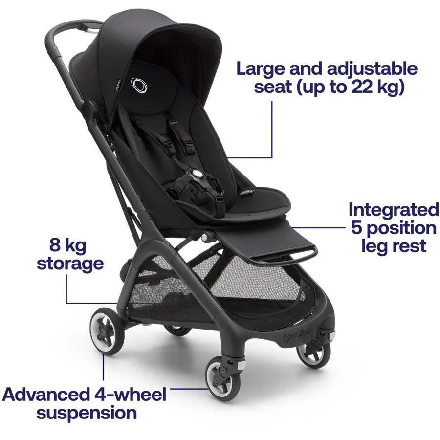 Bugaboo Butterfly Complete Stroller (Black-Midnight Black)