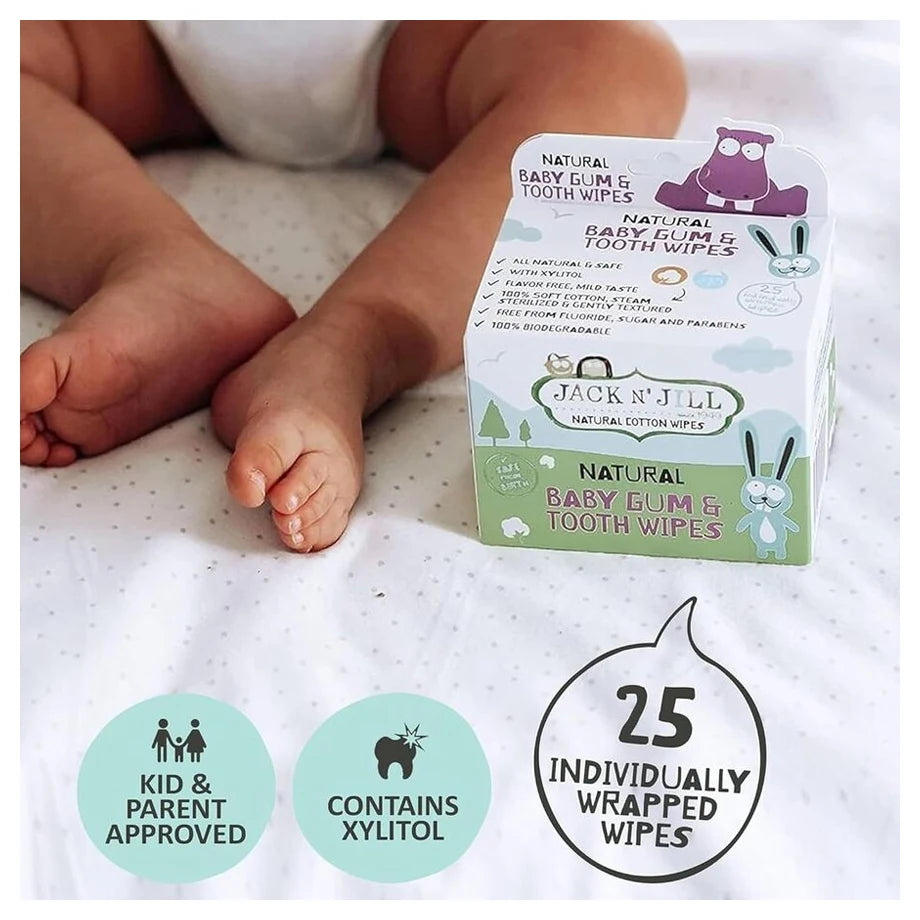 Jack N' Jill Baby Gum & Tooth Wipes (25 Pack)