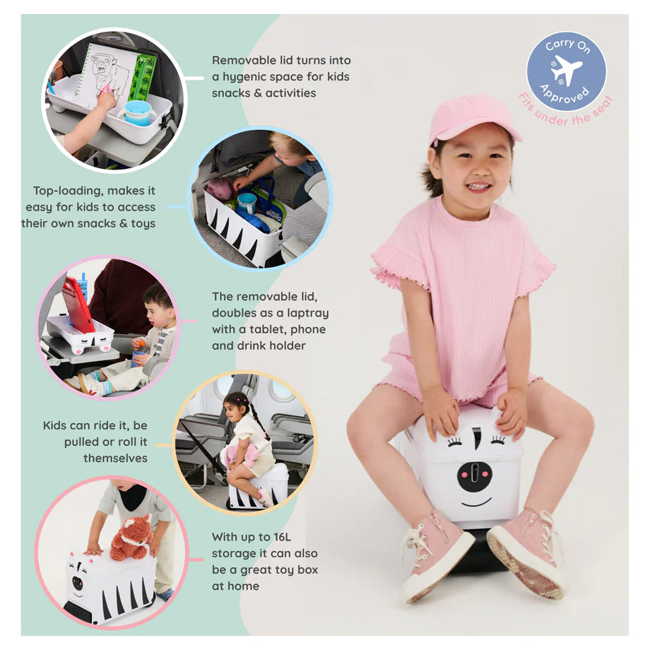 Little Rolla Ride On Suitcase Zebra Little Rolla Ride On Suitcase Zebra