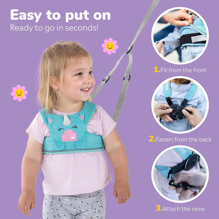 Trunki Toddlepak Walking Reins/Safety Harness (Una Unicorn)