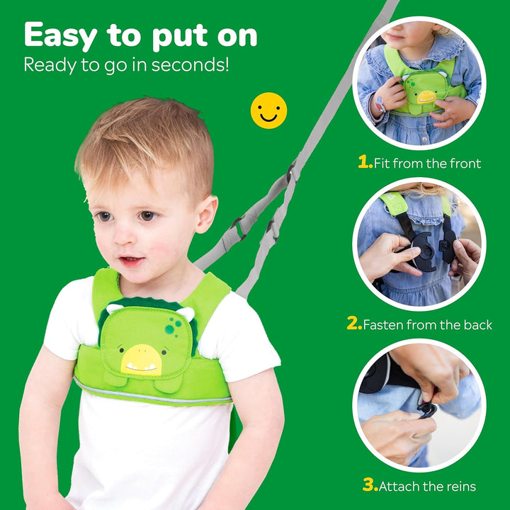 Trunki Toddlepak Walking Reins/Safety Harness (Dudley Dinosaur)