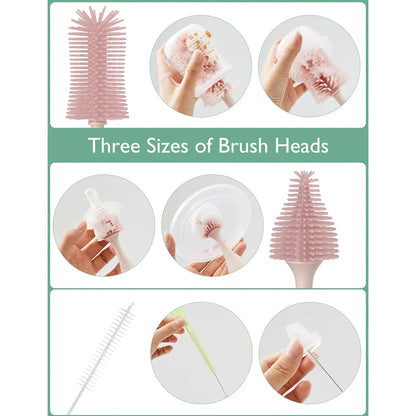 Momcozy Bottle Brush Kit-Press Bubble Style (Pink)
