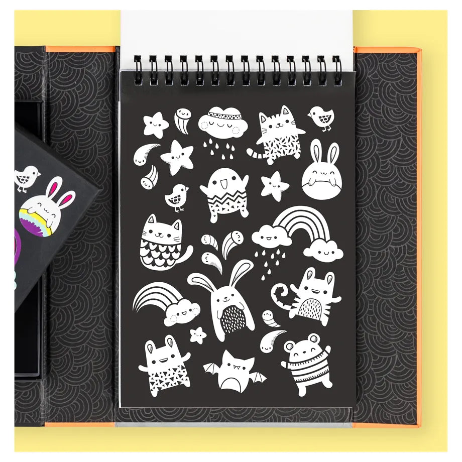 Tiger Tribe Glow Friends Neon Colouring Set