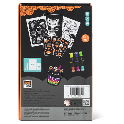 Tiger Tribe Glow Friends Neon Colouring Set