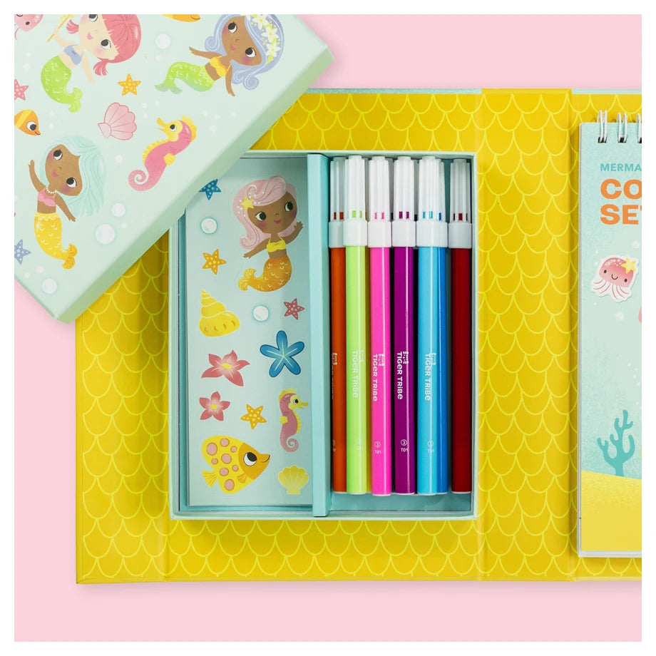 Tiger Tribe Mermaids Colouring Set