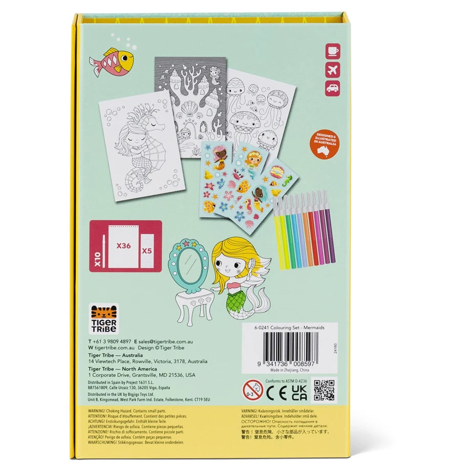 Tiger Tribe Mermaids Colouring Set