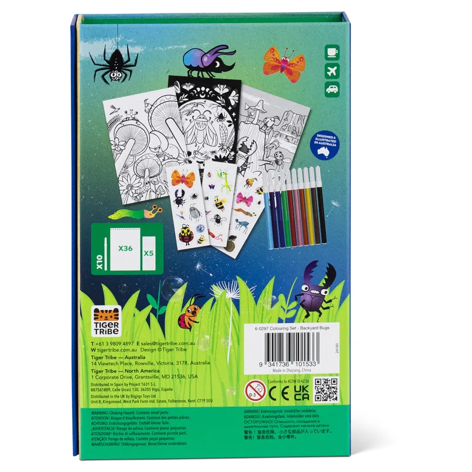 Tiger Tribe Backyard Bugs Colouring Set