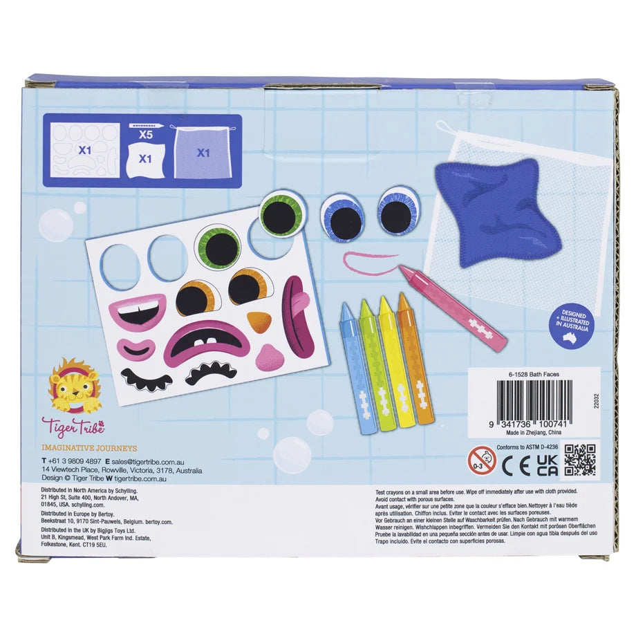 Tiger Tribe Bath Faces Bath Toy Set