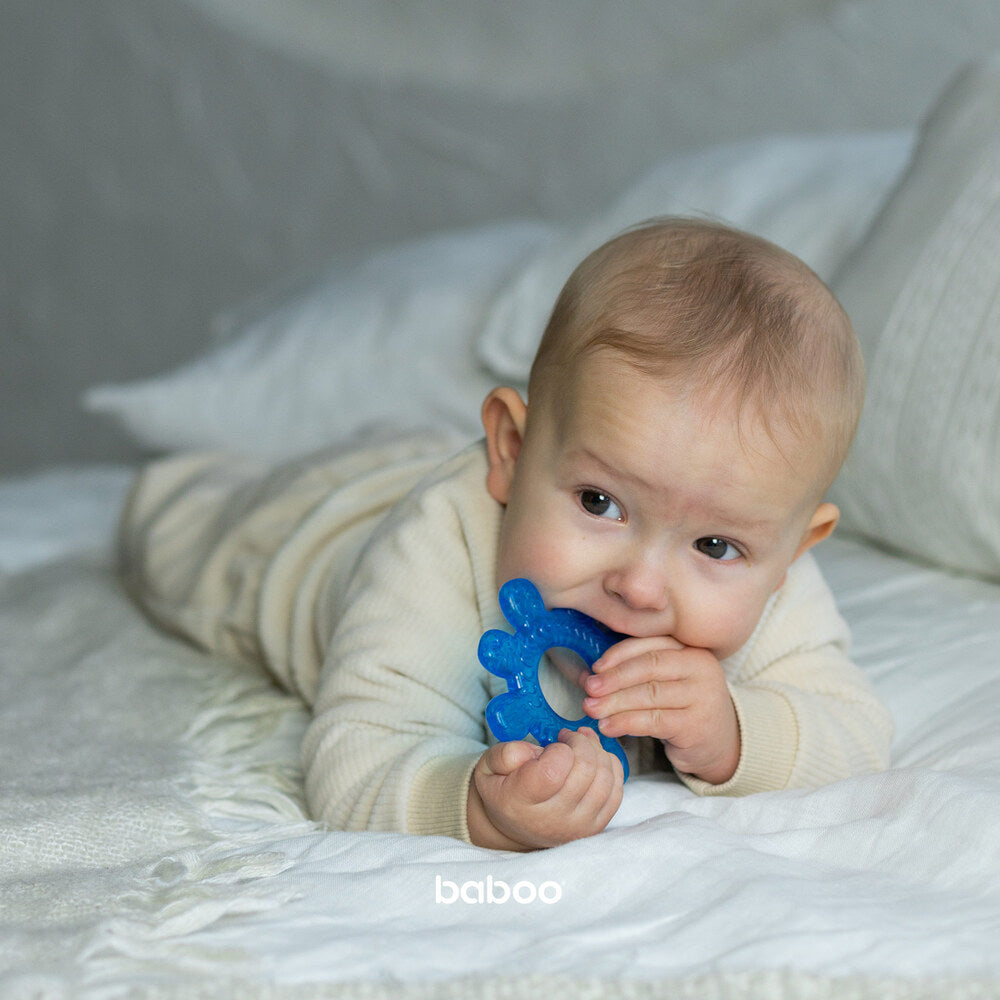 Baboo Baby Teething Toy Cooling Water-Filled Wheel (Blue)