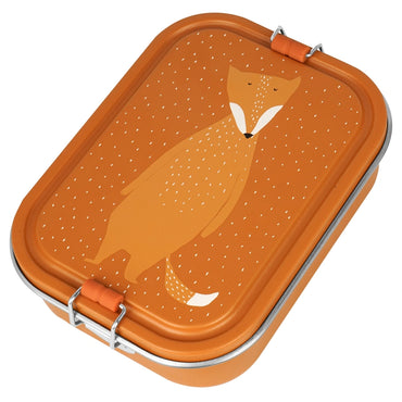 Trixie Stainless Steel Lunch Box Large 2 Compartment (Mr Fox)