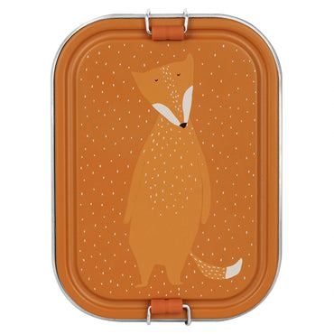 Trixie Stainless Steel Lunch Box Large 2 Compartment (Mr Fox)