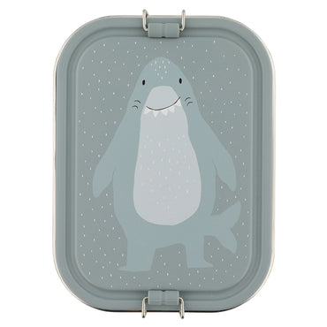 Trixie Stainless Steel Lunch Box Large 2 Compartment (Mr Shark)