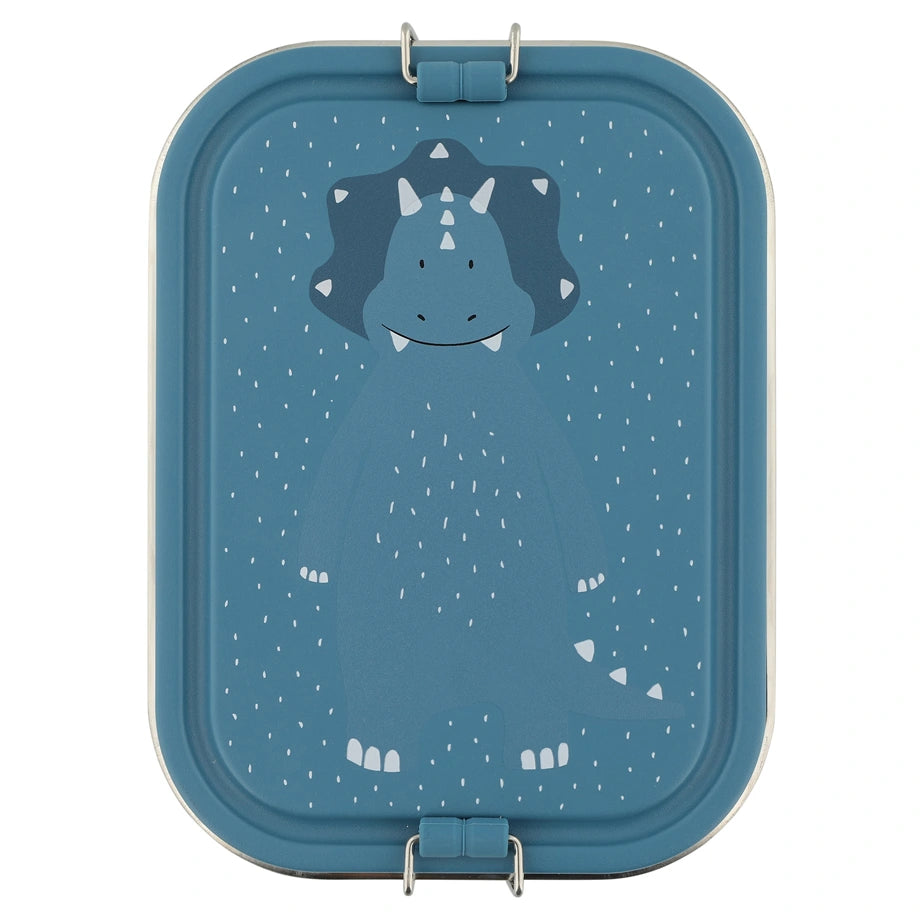 Trixie Stainless Steel Lunch Box Large 2 Compartment (Mr Triceratops)