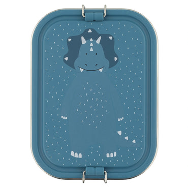 Trixie Stainless Steel Lunch Box Large 2 Compartment (Mr Triceratops)