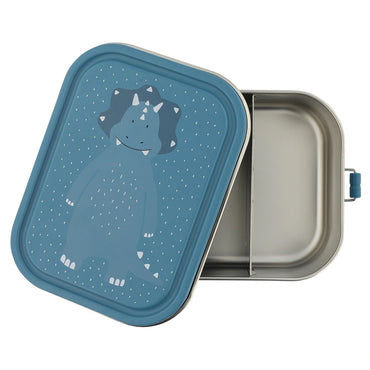Trixie Stainless Steel Lunch Box Large 2 Compartment (Mr Triceratops)