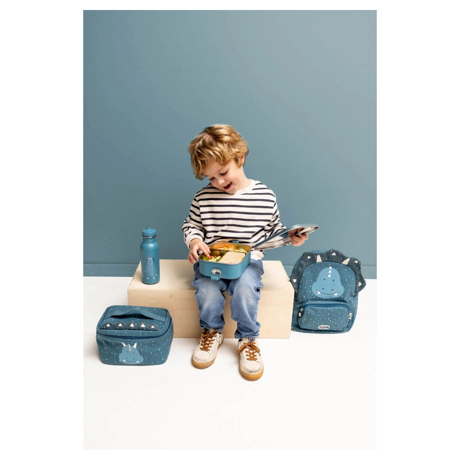 Trixie Stainless Steel Lunch Box Large 2 Compartment (Mr Triceratops)