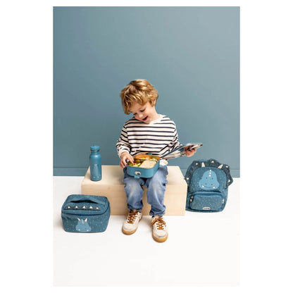 Trixie Stainless Steel Lunch Box Large 2 Compartment (Mr Triceratops)