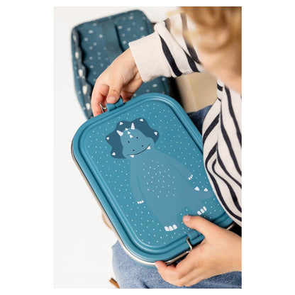 Trixie Stainless Steel Lunch Box Large 2 Compartment (Mr Triceratops)