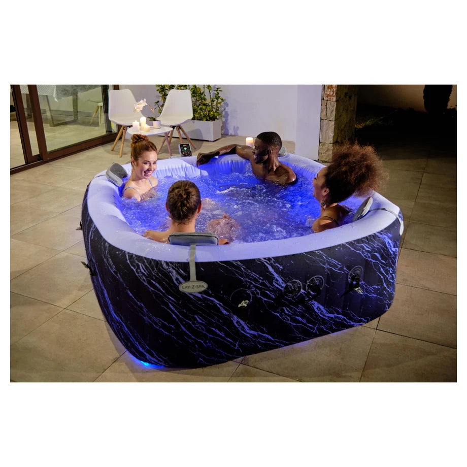 Bestway Lay-Z-Spa Hollywood Luxe AirJet 6 Marble Square (1.80 m x 1.80 m x 66 cm)