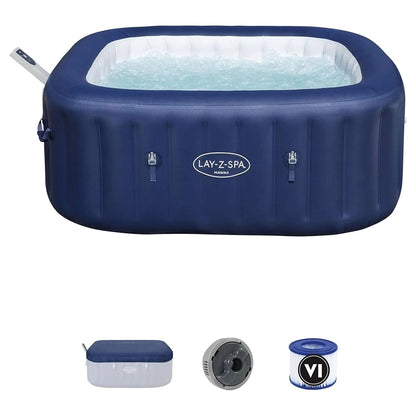 Bestway Lay-Z-Spa Hawaii MaxHold EnergySense UltraFit Smart AirJet 6 Square Blue 1.80m x 1.80m x 71cm